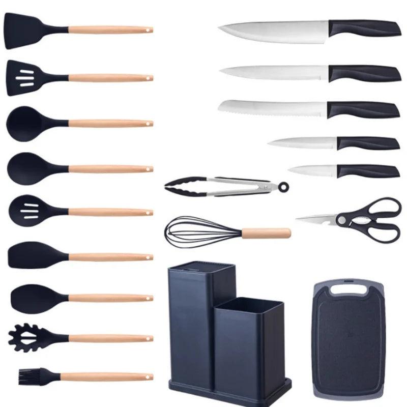 Kit Utensílios para cozinha Luxo 19pcs