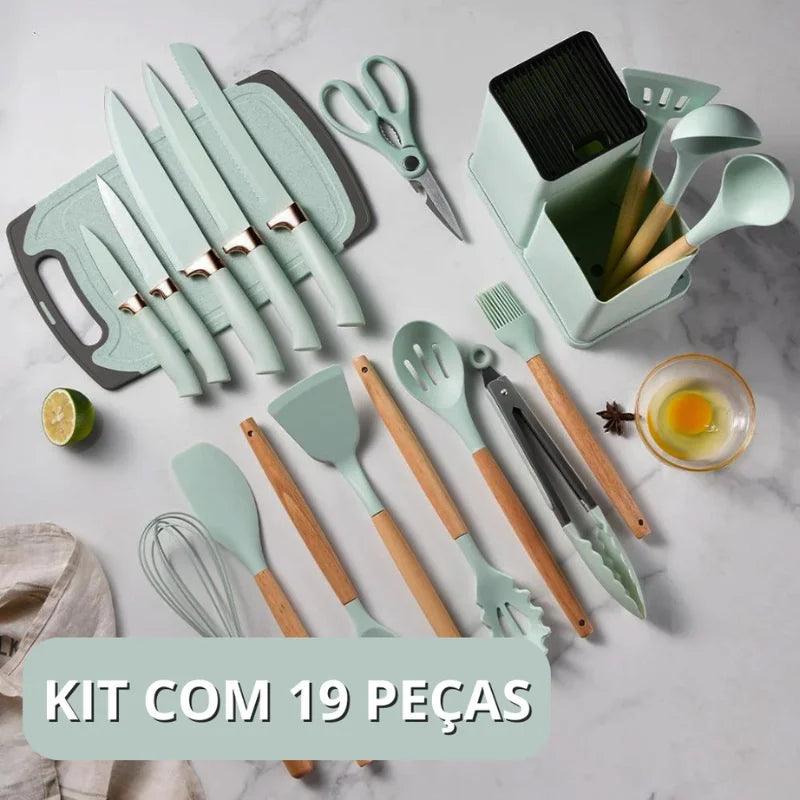 Kit Utensílios para cozinha Luxo 19pcs