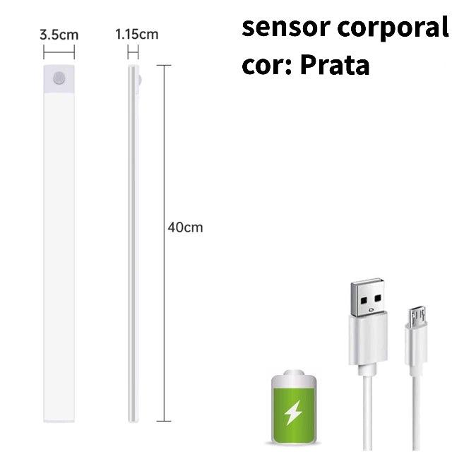 Luminária de led sensor de movimento ultra fina