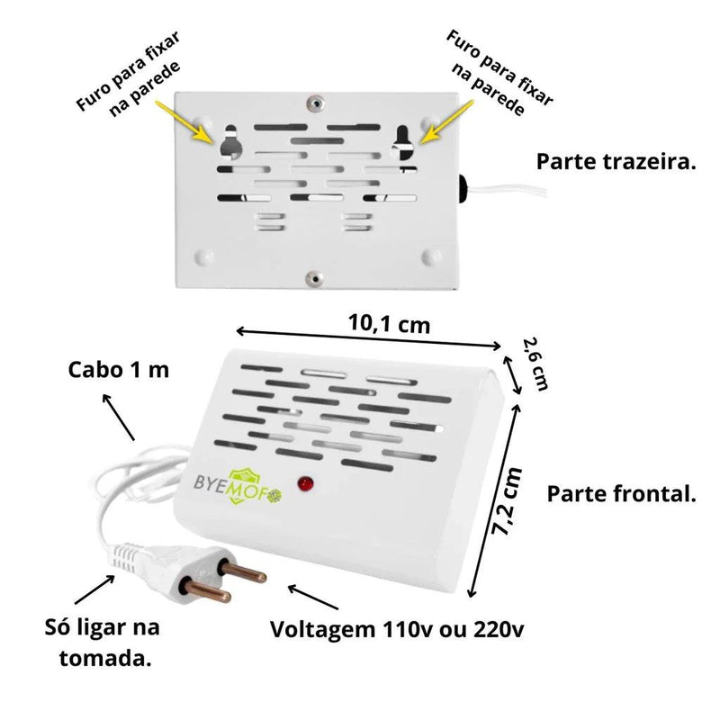 Desumidificador Anti-mofo Ácaros e fungos eletrônico